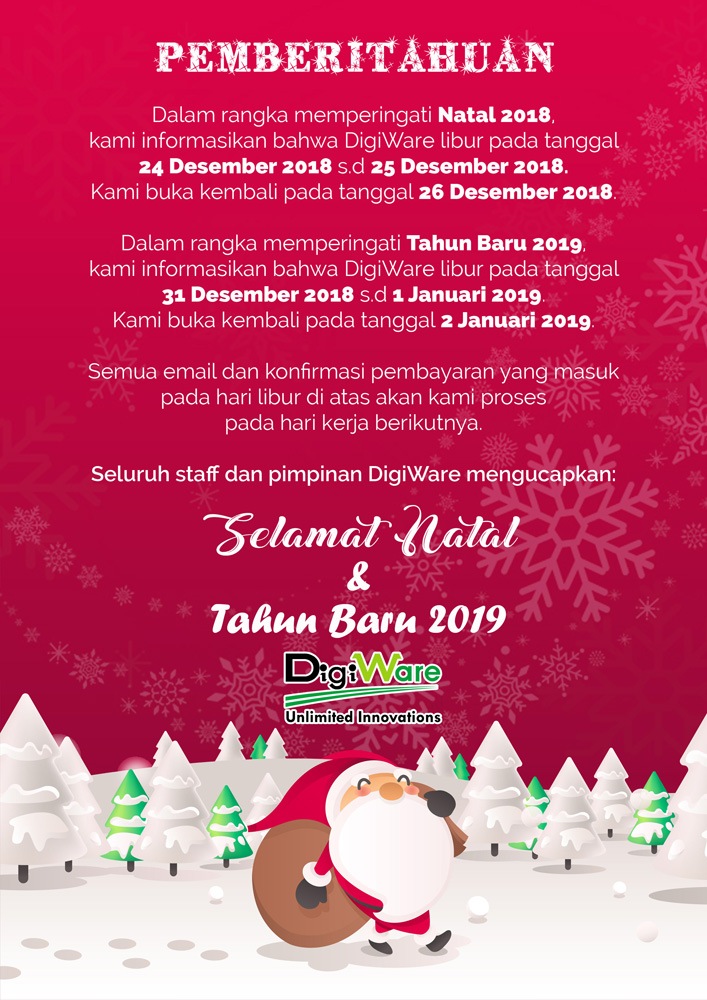 DigiWare Libur Natal 2018