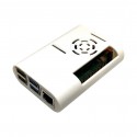 Case for Raspberry Pi 4 White ABS , with Cooling Fan and Heat Sink
