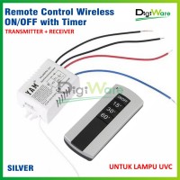 Remote Control Wireless On Off with Timer Transmitter Receiver untuk Lampu UVC Silver