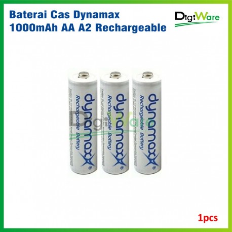 Baterai Cas Dynamax 1000mAh AA A2 Rechargeable