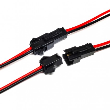 Soket Terminal Kabel SM Konektor 2 Pin Connector Female 10cm Male 10 Cm