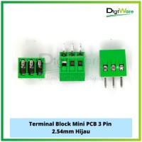 Terminal Block Mini PCB 3 Pin 2.54mm Hijau