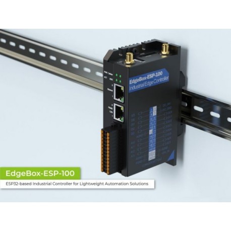 EdgeBox ESP100 Industrial Edge Controller WiFi BLE 4G LTE DIO AIO Ethernet CAN RS485