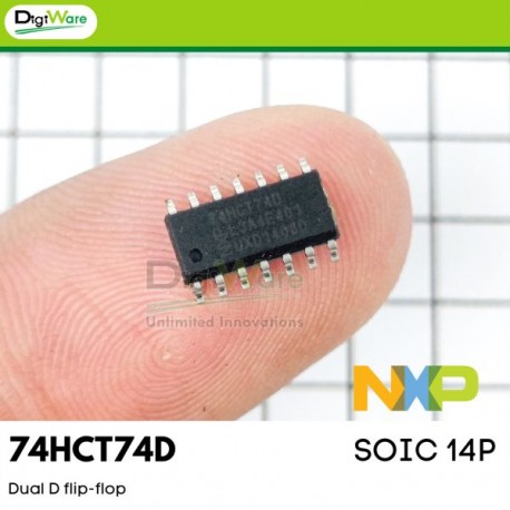 74HCT74D, SMD SOIC 14 3.90mm