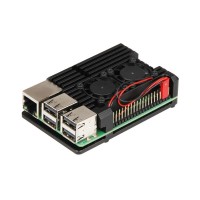 Case Raspberry Pi 3 Model B B+ Aluminium with Dual Cooling Fan