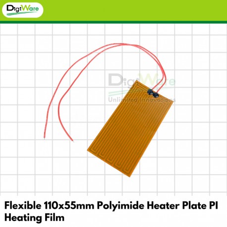 Flexible 110x55mm Polymide Heater Plate PI Heating Film