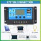 Solar Charge Controller PWM 10A Cell Pengisi Daya Panel Surya 12V 24V