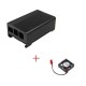 DIN Rail Aluminium Case for Raspberry Pi 3 with Cooling Fan Black