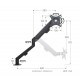 Gas Spring Monitor Arm for 17-30 inch Display Monitor Free Height Adjustment Support Multi-Angle Rotation and Expansion
