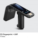 C5 Handheld UHF RFID Reader RAM 4GB ROM 64GB 2W Fingerprint Android 11