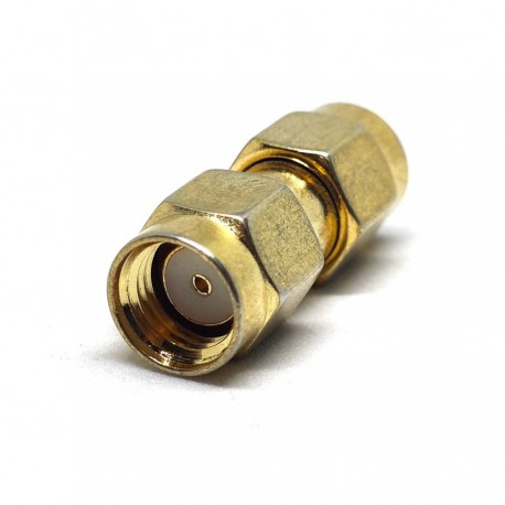 Konektor Adapter RP-SMA Male to RP-SMA Male Gold