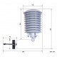 Solar Radiation Shield for Outdoor Sensor Protection A10 Louver Box for Temperature Humidity and Gas Sensor