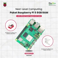 Paket Raspberry Pi 5 8GB RAM with Official Power Supply and Case