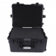 Hard Case Storage Tool Box Kotak Perkakas Trolley Hitam 610x440x326mm