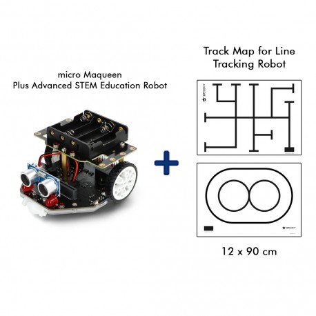 micro Maqueen Plus with Track Map for microbit