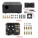 Raspberry Pi 4B/3B+/3B X708 V2.0 UPS HAT and Power Management Board with Cooling Fan - X708+X728-C1 Case