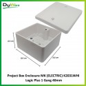 Project Box Enclosure MK (ELECTRIC) K2031WHI Logic Plus 1 Gang Surface Pattress Box 40mm