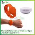 Bluetooth Temperature Wristband 3 pcs with Gateway and SDK