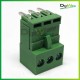 Terminal Block Pluggable 3 Pin Male Female Right Angle 3.96mm Hijau