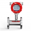 Turbine Flowmeter Stainless Steel 3/4 inch Flange LCD Pulse Output Accuracy 1% RS485 1.0MPa 2Cr13 Impeller IP68 24V DC