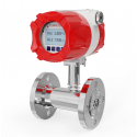 Turbine Flowmeter Stainless Steel 2.5 inch Flange LCD Pulse Output Accuracy 1% RS485 1.0MPa 2Cr13 Impeller IP68 24V DC