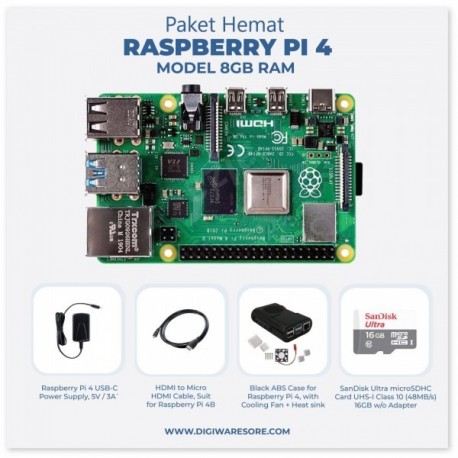 Paket Hemat Raspberry Pi 4 Model B 8GB RAM