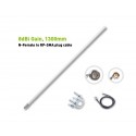 8dBi Fiberglass LoRa Outdoor Antenna N-Female Type to RP-SMA 858-878MHz White 1300mm