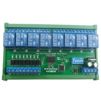 MODBUS RTU RS485 Relay Module DC 12V 8I8O with DIN Rail Box