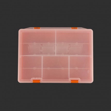 LEGO Robot Components Box Orange Double Layer - size : 25x17.6x5.6cm