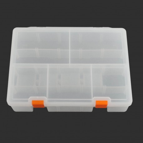 LEGO Robot Components Box Transparent Double Layer - size : 25x17.6x5.6 cm