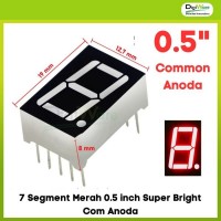 7 Segment Merah 0.5 inch Super Bright Com Anoda