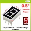 7 Segment Merah 0.5 inch Super Bright Com Anoda