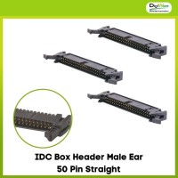 IDC Box Header Male Ear 50 Pin Straight