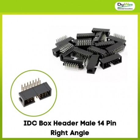 IDC Box Header Male 14 Pin Right Angle