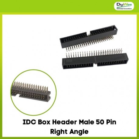 IDC Box Header Male 50 Pin Right Angle
