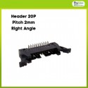 IDC Box Header Male Ear 20 Pin Right Angle