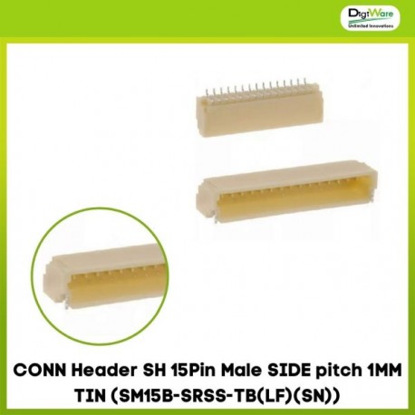 CONN Header SH 15Pin Male SIDE pitch 1MM TIN (SM15B-SRSS-TB(LF)(SN))