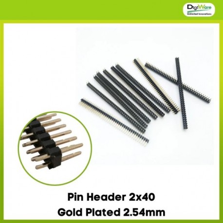 Pin Header 2x40 Gold Plated 2.54mm