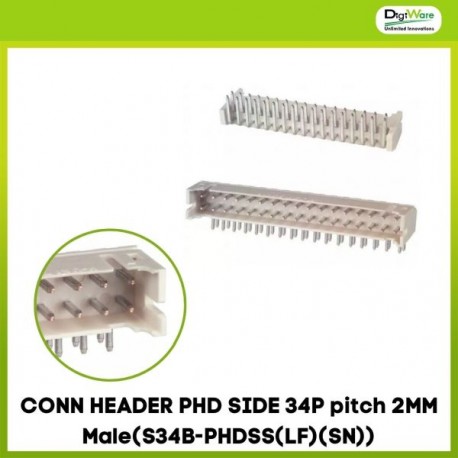 CONN HEADER PHD SIDE 34P pitch 2MM Male(S34B-PHDSS(LF)(SN))