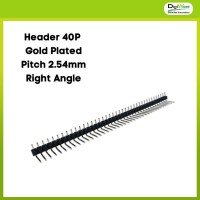 Pin Header 1x40 Gold Plated 2.54mm Right Angle