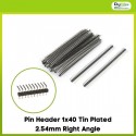 Pin Header 1x40 Tin Plated 2.54mm Right Angle