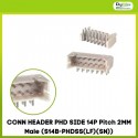 CONN HEADER PHD SIDE 14P Pitch 2MM Male (S14B-PHDSS(LF)(SN))