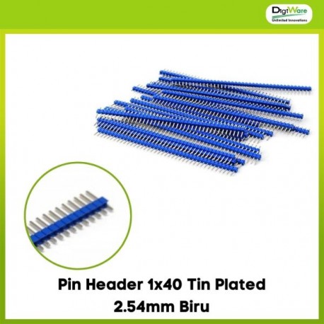 Pin Header 1x40 Tin Plated 2.54mm Biru