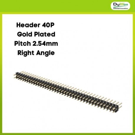 Pin Header 2x40 Gold Plated 2.54mm Grade B