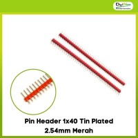 Pin Header 1x40 Tin Plated 2.54mm Merah