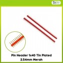 Pin Header 1x40 Tin Plated 2.54mm Merah