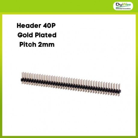 Pin Header 2x40 Gold Plated 2mm