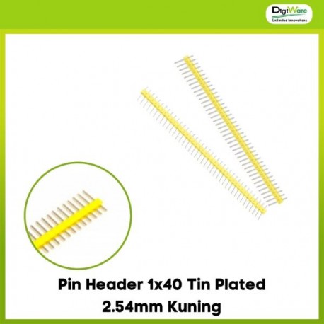 Pin Header 1x40 Tin Plated 2.54mm Kuning