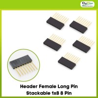 Header Female Long Pin Stackable 1x8 8 Pin