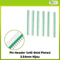 Pin Header 1x40 Gold Plated 2.54mm Hijau